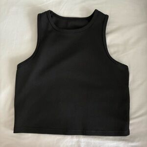 Women's Black Ribbed Tank Top
